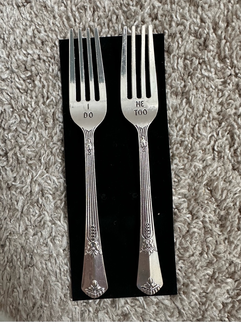 “I Do” “Me Too” Fork Set